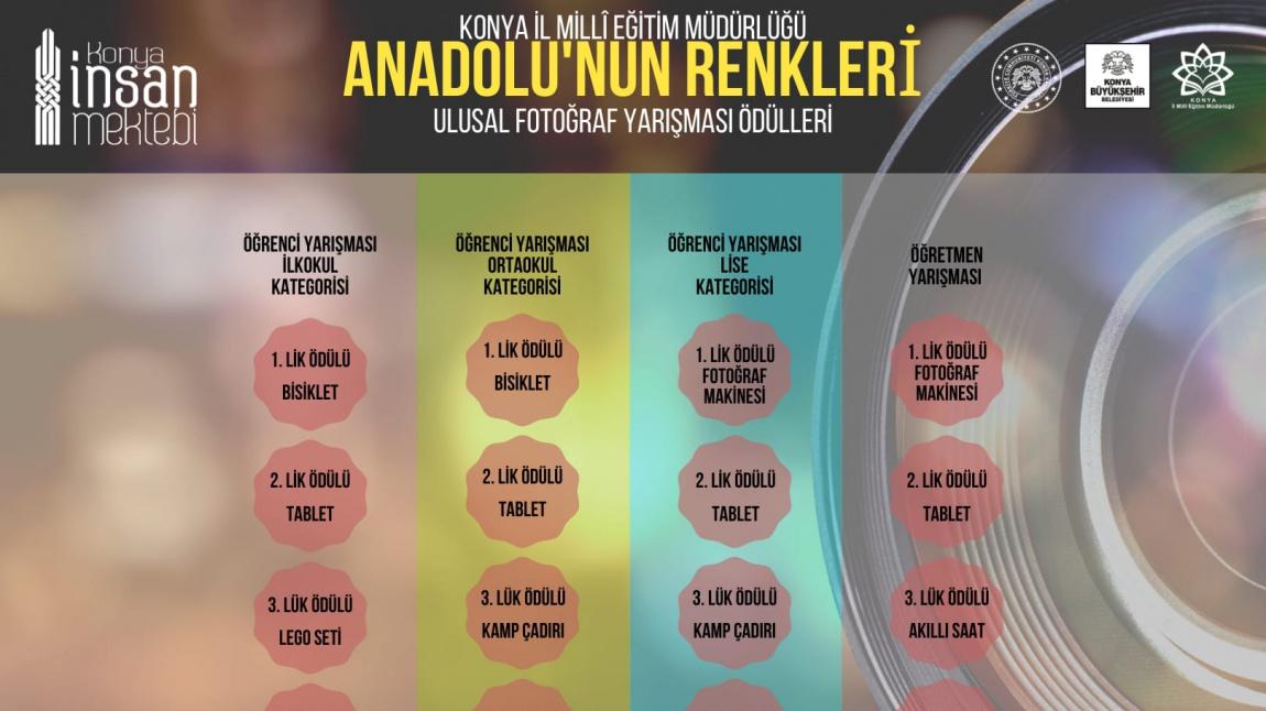  Konya İl Millî Eğitim Müdürlüğü Anadolu'nun Renkleri Ulusal Fotoğraf Yarışması 