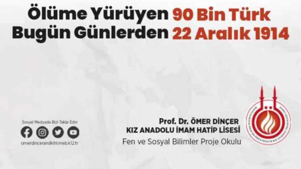 Ölüme yürüyen 90 bin Türk bu gün günlerden 22 Aralık 1914