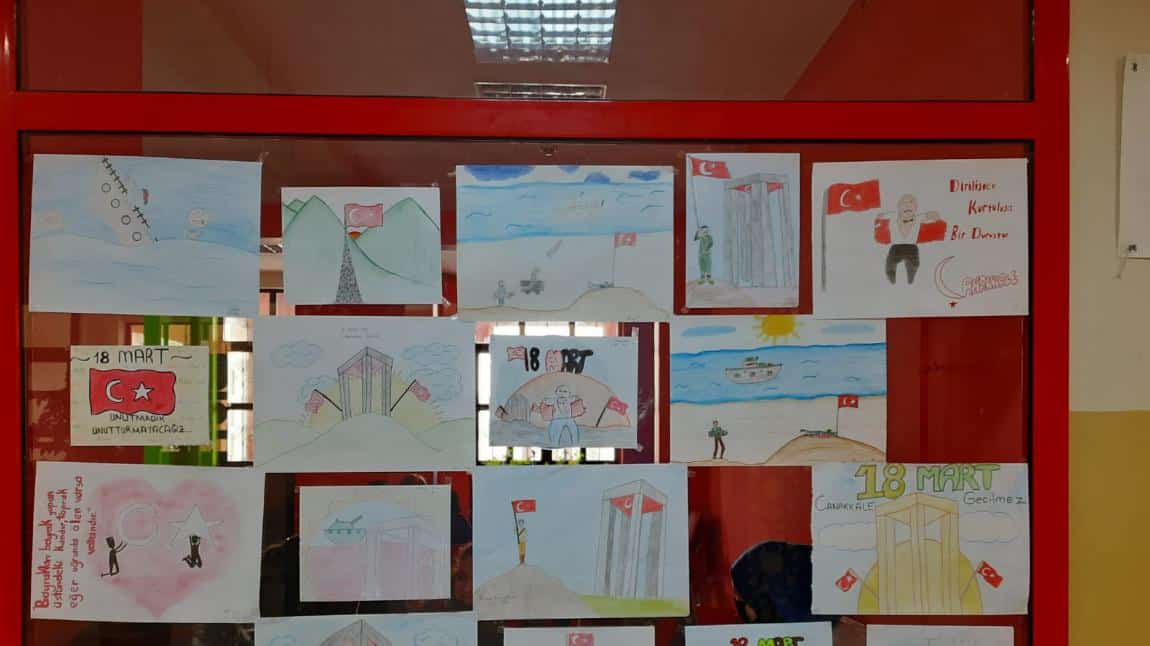   18 Mart konulu çalışmada öğrencilerimiz duygularını çizerek ifade ettiler.